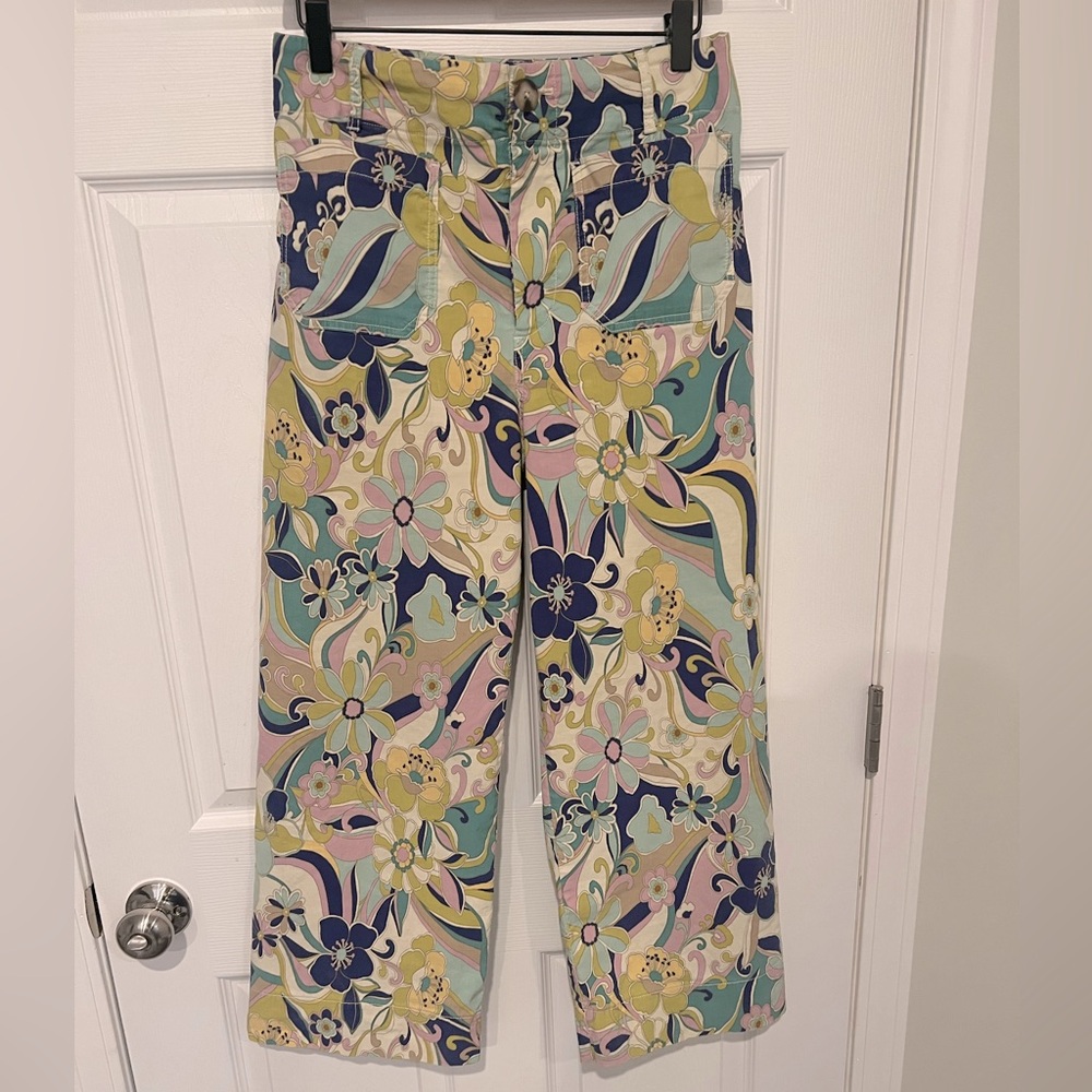 Anthropologie Maeve The Colette Cropped Wide Legged Pant